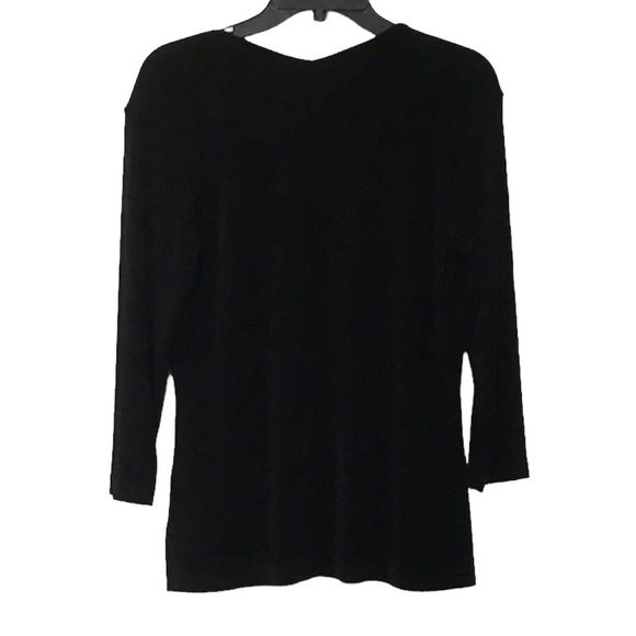 Chico’s Travelers V Neck Black Top - Picture 2 of 8